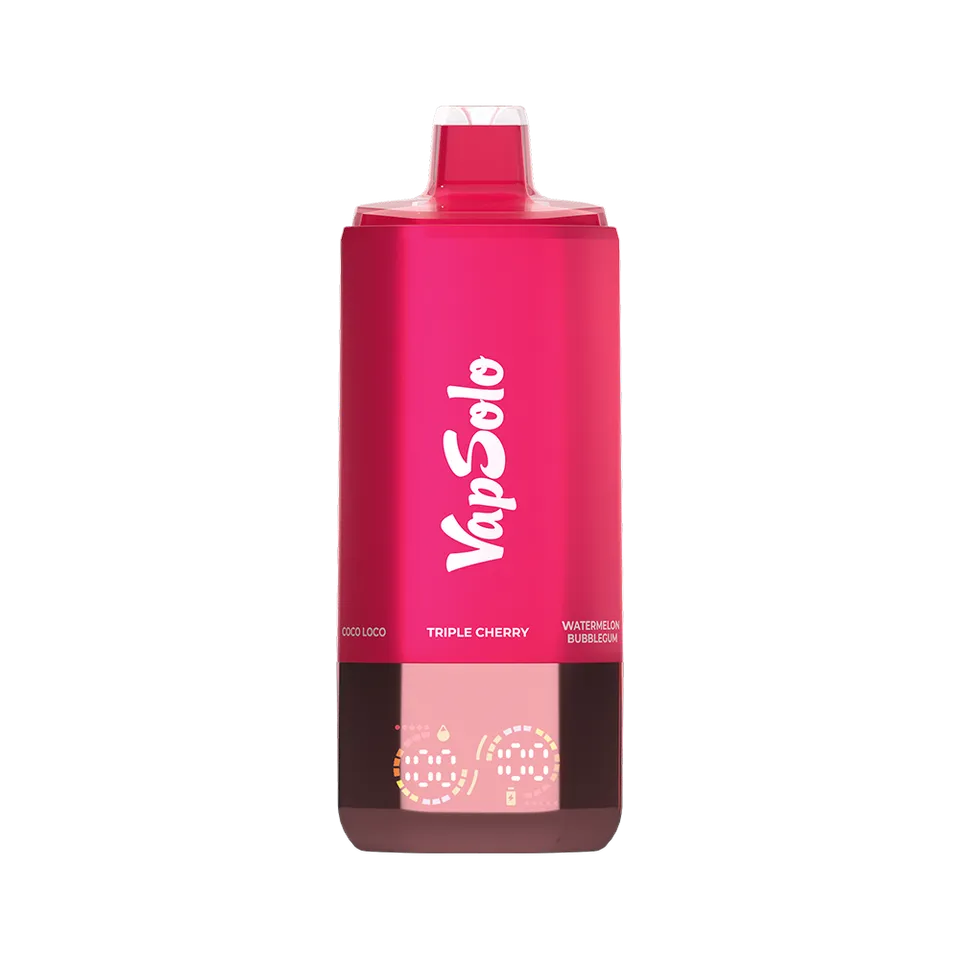VapSolo® SIXER 180K, combinación Triple Cherry, Juicy Peach Ice y Love 66